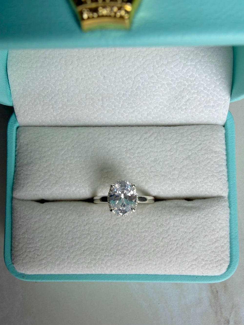 3 carat moissanite engagement ring